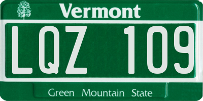 VT license plate LQZ109