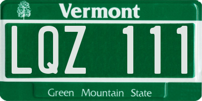 VT license plate LQZ111