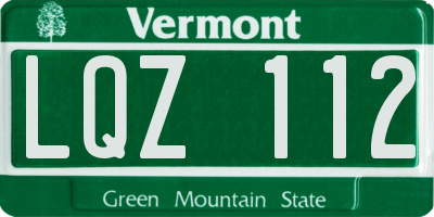 VT license plate LQZ112