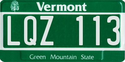 VT license plate LQZ113