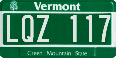 VT license plate LQZ117