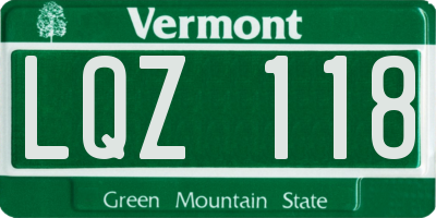 VT license plate LQZ118