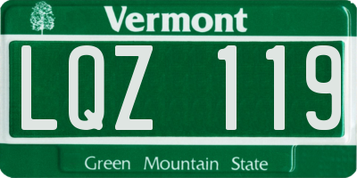VT license plate LQZ119
