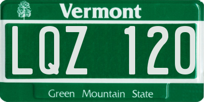 VT license plate LQZ120