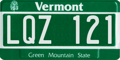 VT license plate LQZ121