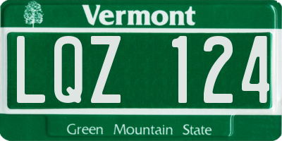 VT license plate LQZ124