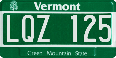 VT license plate LQZ125
