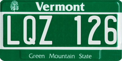 VT license plate LQZ126