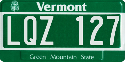 VT license plate LQZ127