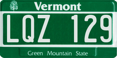 VT license plate LQZ129
