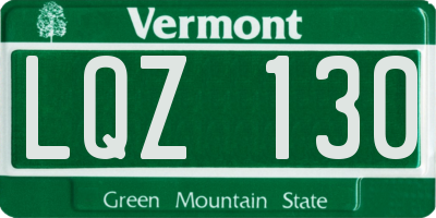 VT license plate LQZ130
