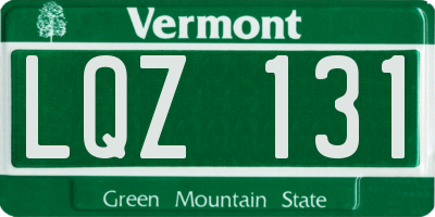 VT license plate LQZ131