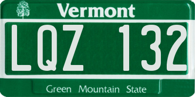 VT license plate LQZ132
