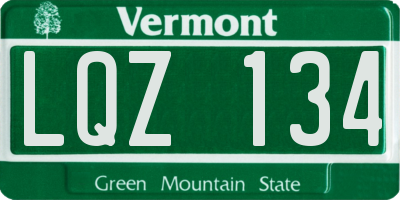 VT license plate LQZ134
