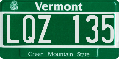 VT license plate LQZ135