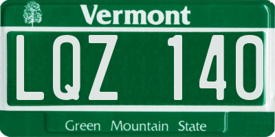 VT license plate LQZ140