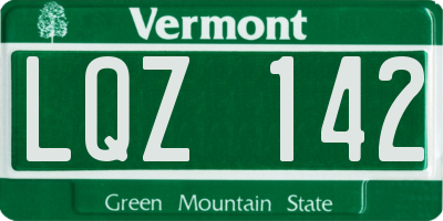 VT license plate LQZ142