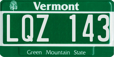 VT license plate LQZ143
