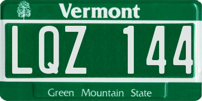 VT license plate LQZ144