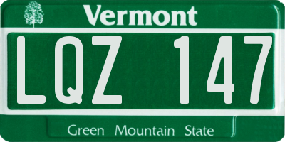 VT license plate LQZ147