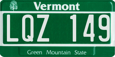 VT license plate LQZ149