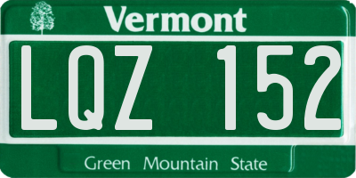 VT license plate LQZ152