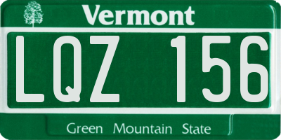 VT license plate LQZ156