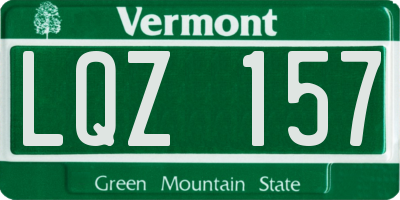 VT license plate LQZ157