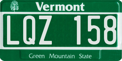 VT license plate LQZ158