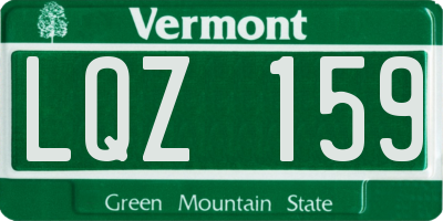 VT license plate LQZ159