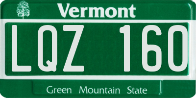 VT license plate LQZ160
