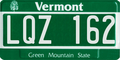 VT license plate LQZ162