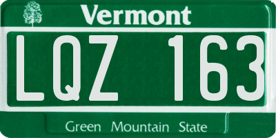 VT license plate LQZ163