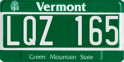 VT license plate LQZ165