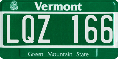 VT license plate LQZ166