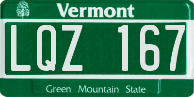 VT license plate LQZ167