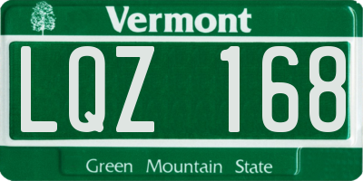 VT license plate LQZ168