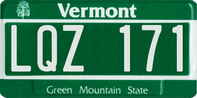 VT license plate LQZ171