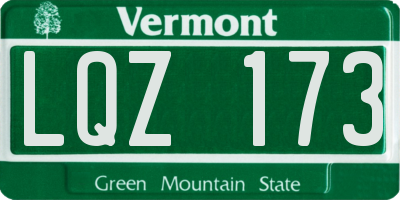 VT license plate LQZ173