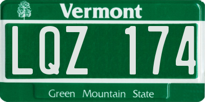 VT license plate LQZ174