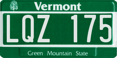 VT license plate LQZ175