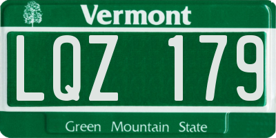 VT license plate LQZ179