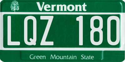 VT license plate LQZ180