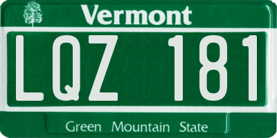 VT license plate LQZ181