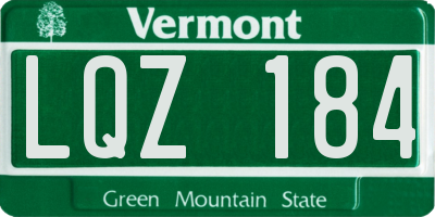 VT license plate LQZ184