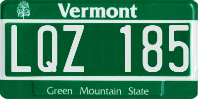 VT license plate LQZ185