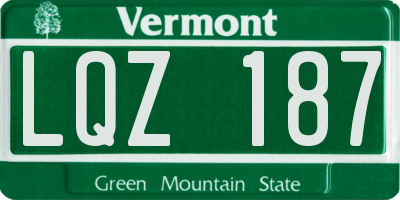 VT license plate LQZ187