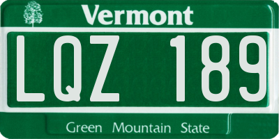 VT license plate LQZ189