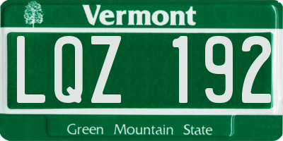VT license plate LQZ192