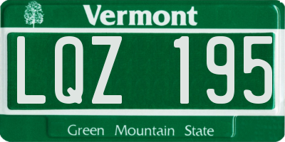VT license plate LQZ195